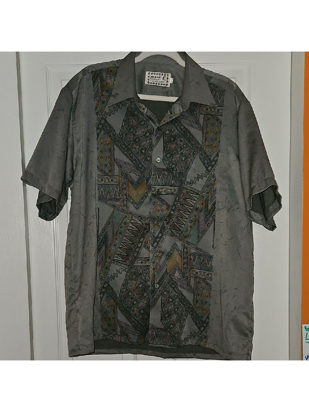 mark. Men's Geometric Patterned Button Down Shirt